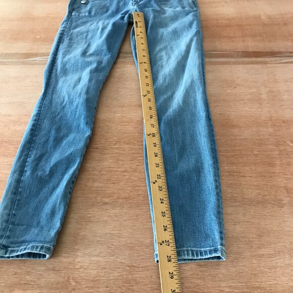 7 for all Mankind Portia Slim Jeans Women 27 Blue High Rise Button Fly Stretch - Picture 7 of 15